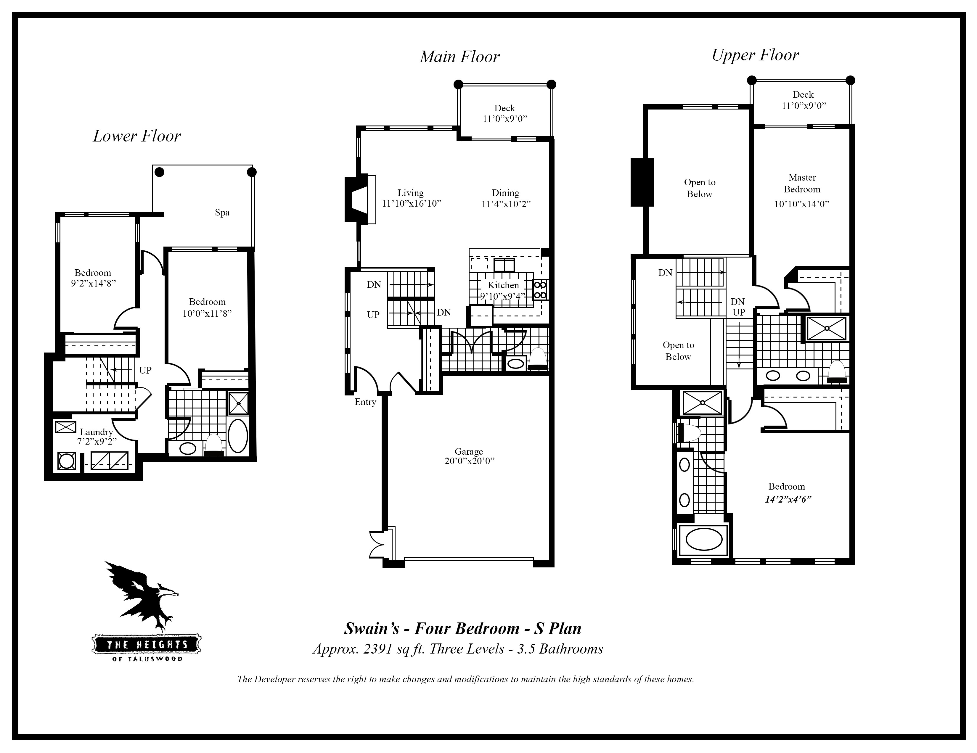 Heights S 4 bedroom floor plan