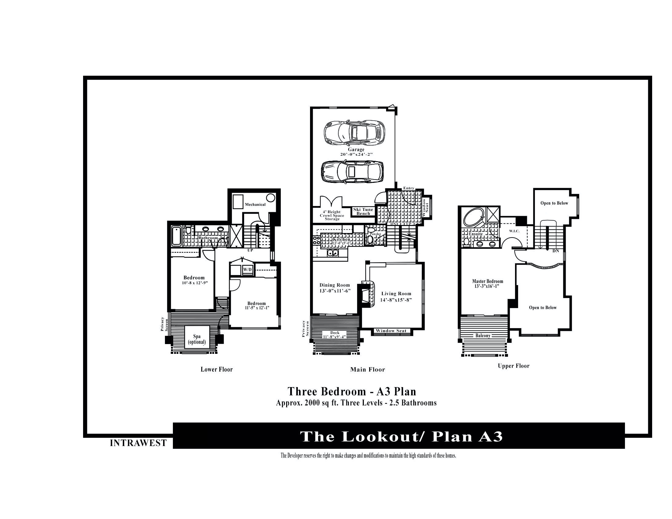 Lookout 3 bedroom floor plan