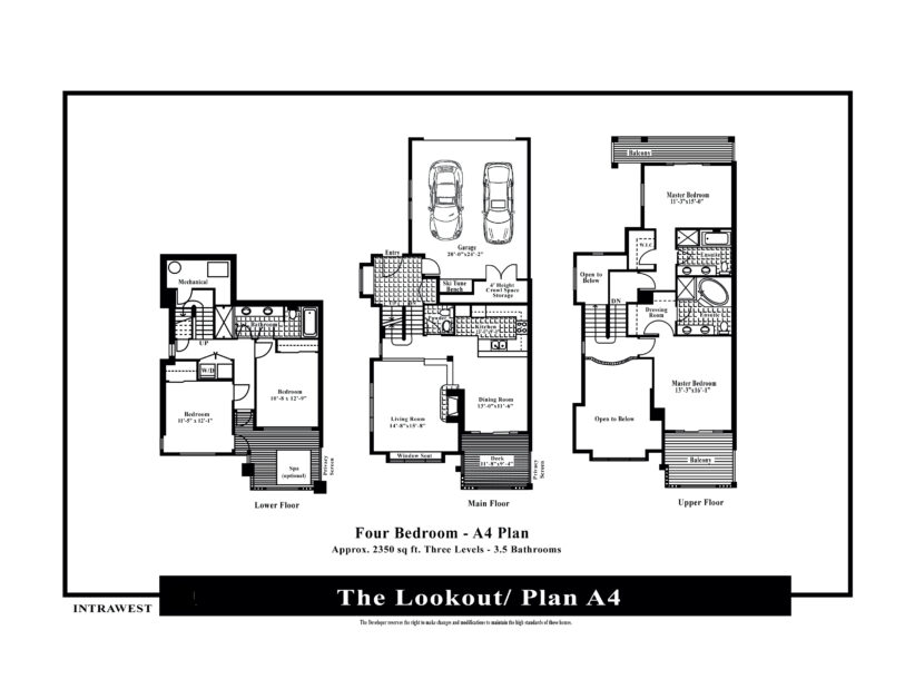 Lookout-4 bed floor plan