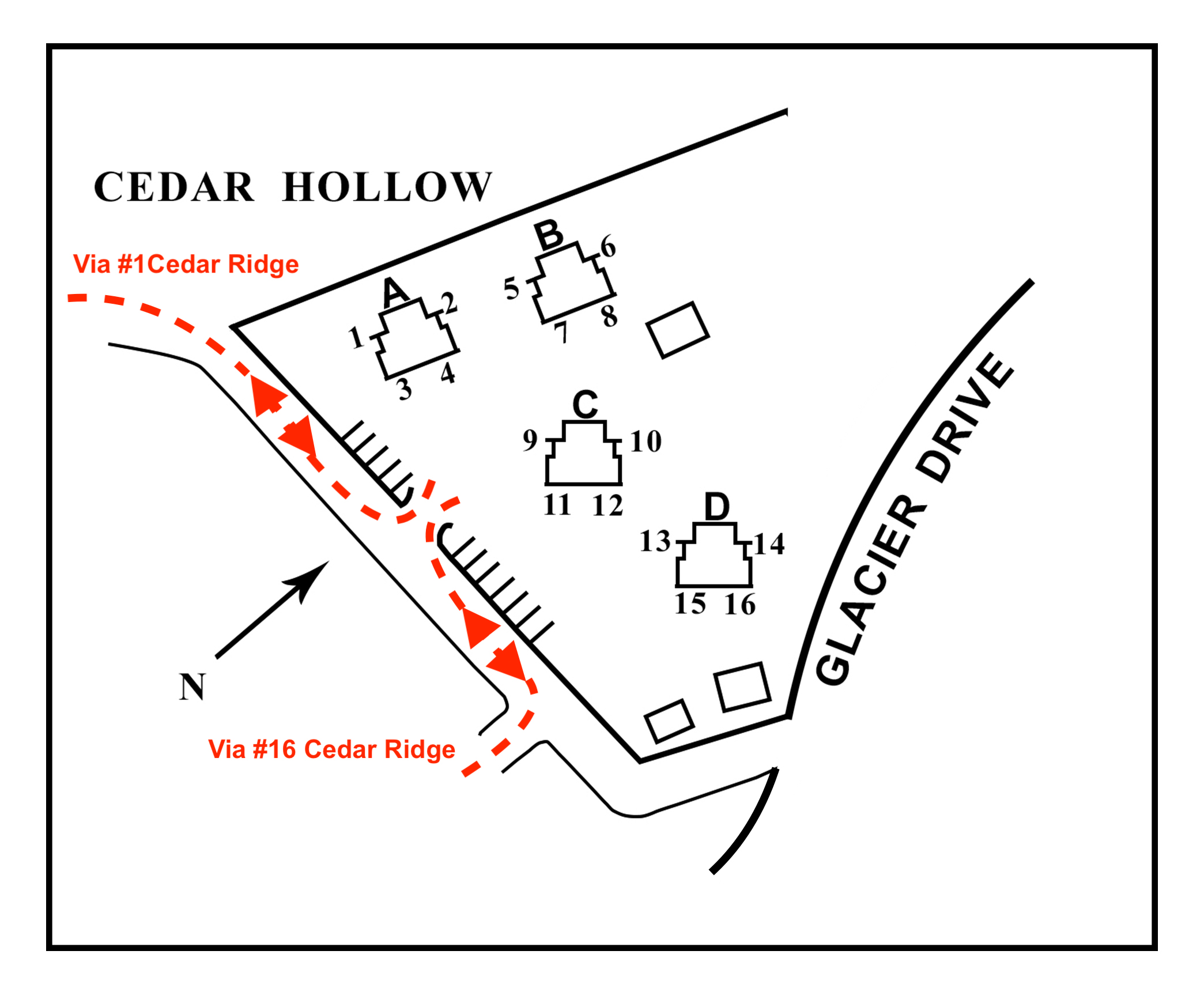 cedar hollow ski in ski out trail