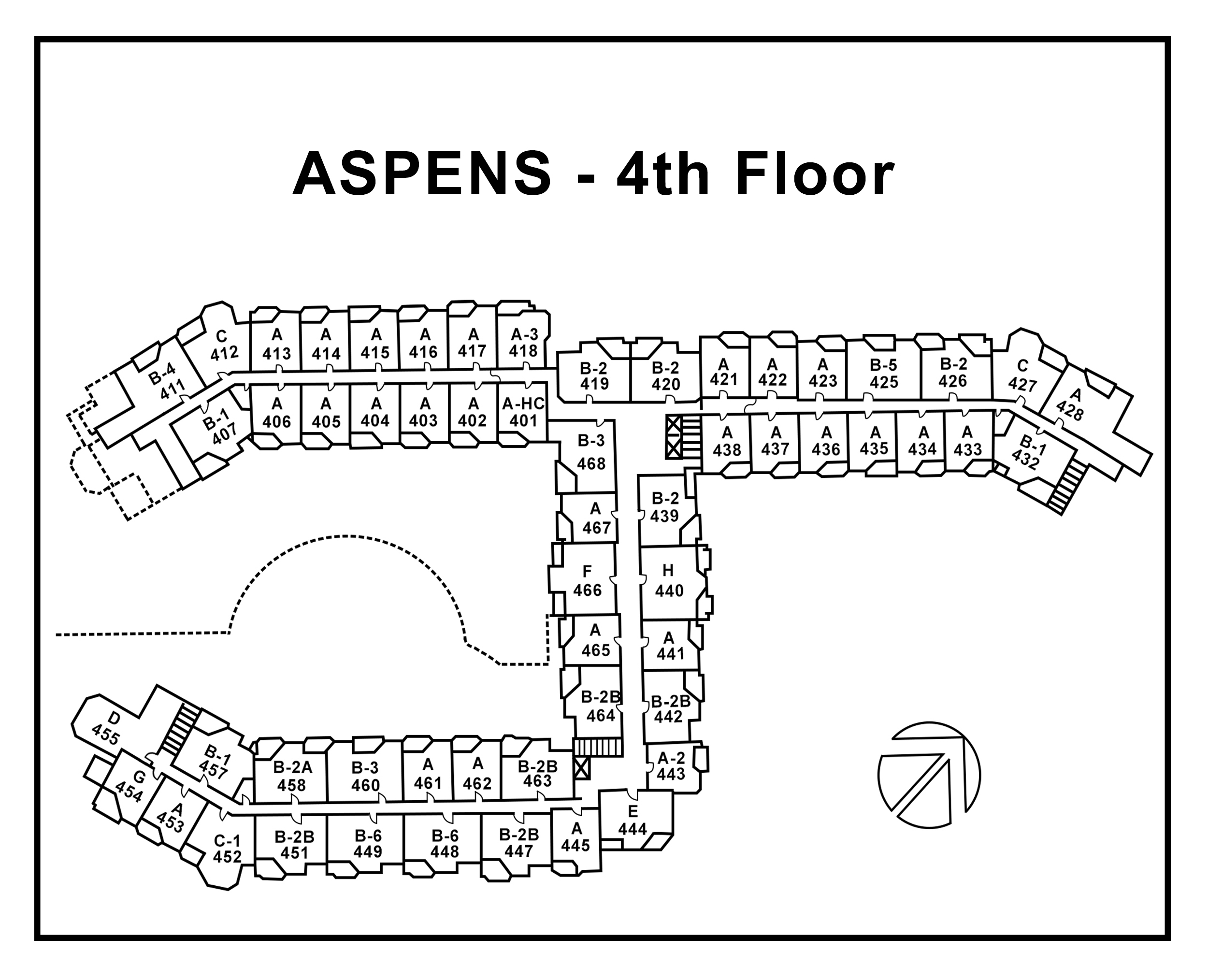 Aspen-4th-Floor plan Type-numbers