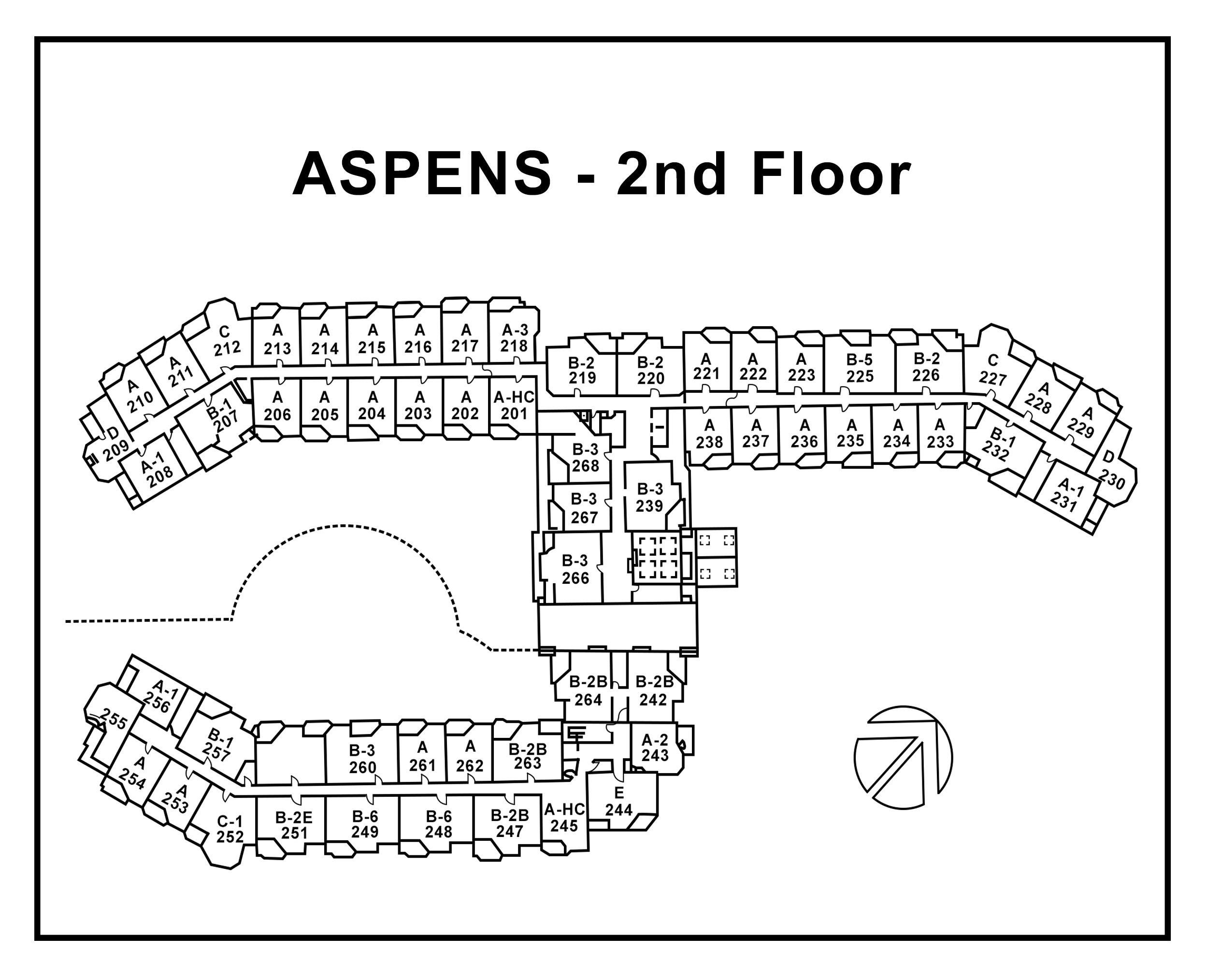Aspens-2nd Floor plan -Numbers-unit-type