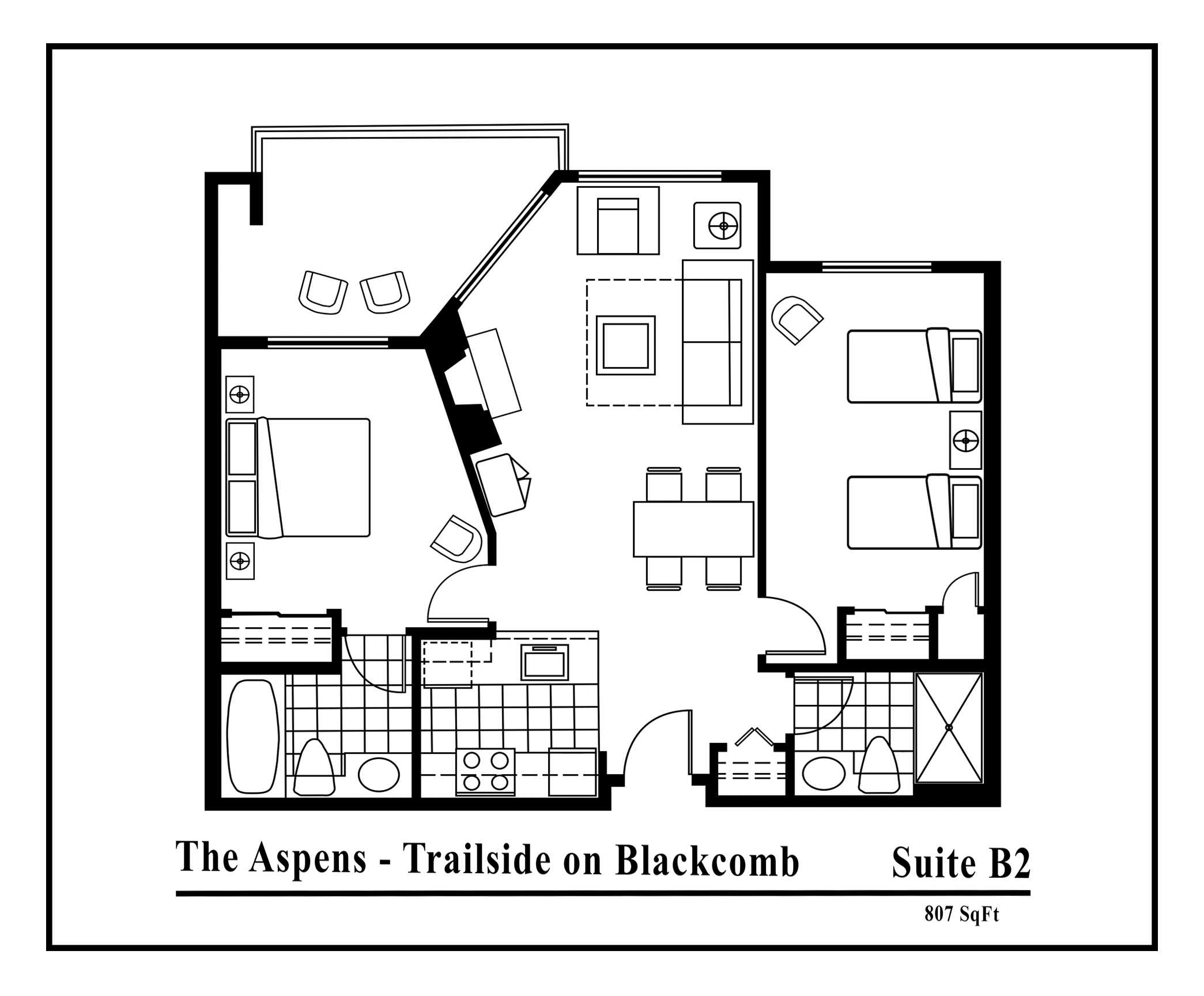 Aspens-suite-type-B2-2 bedrooms