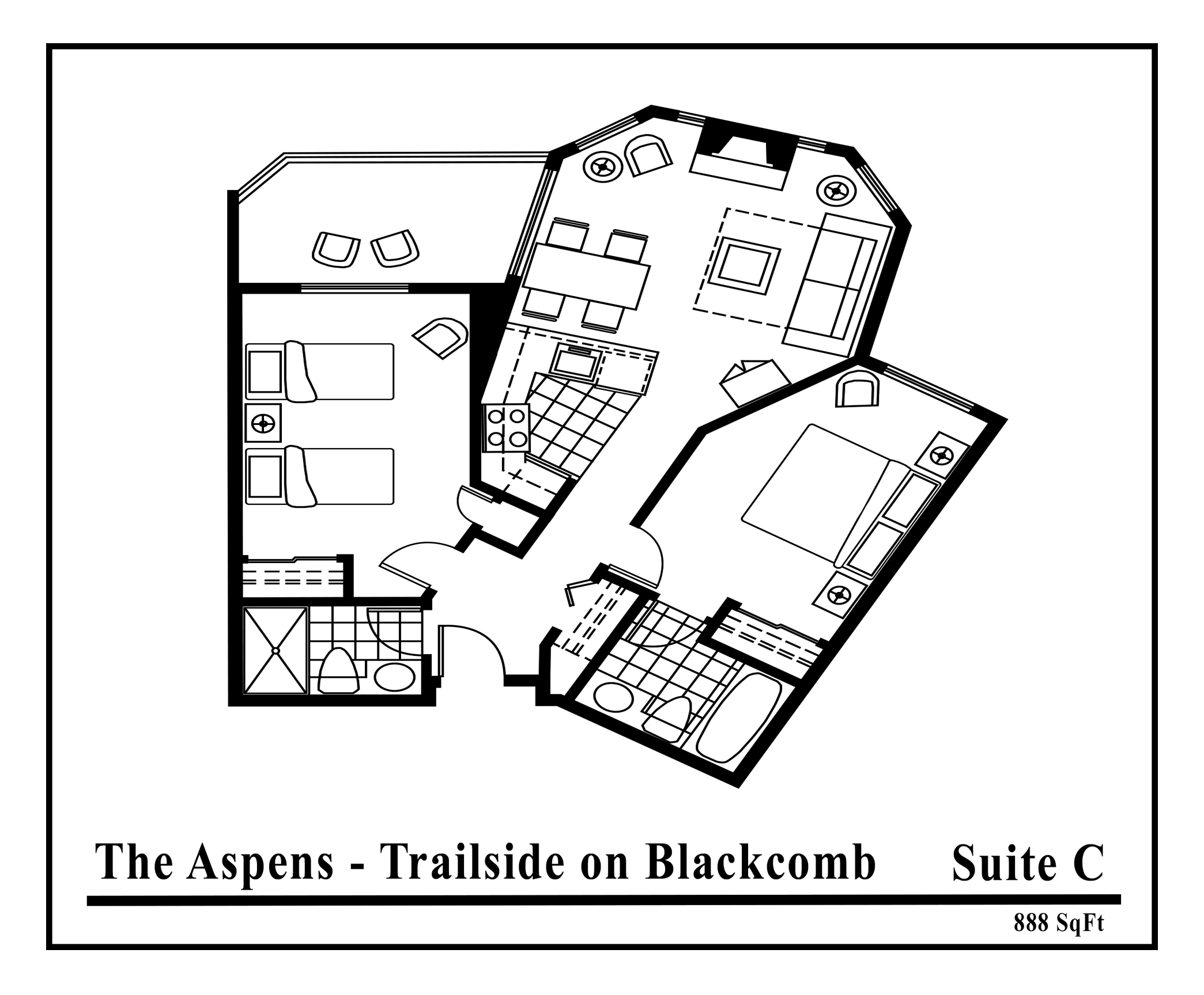 Aspens-suite-type-C-2 Bedrooms