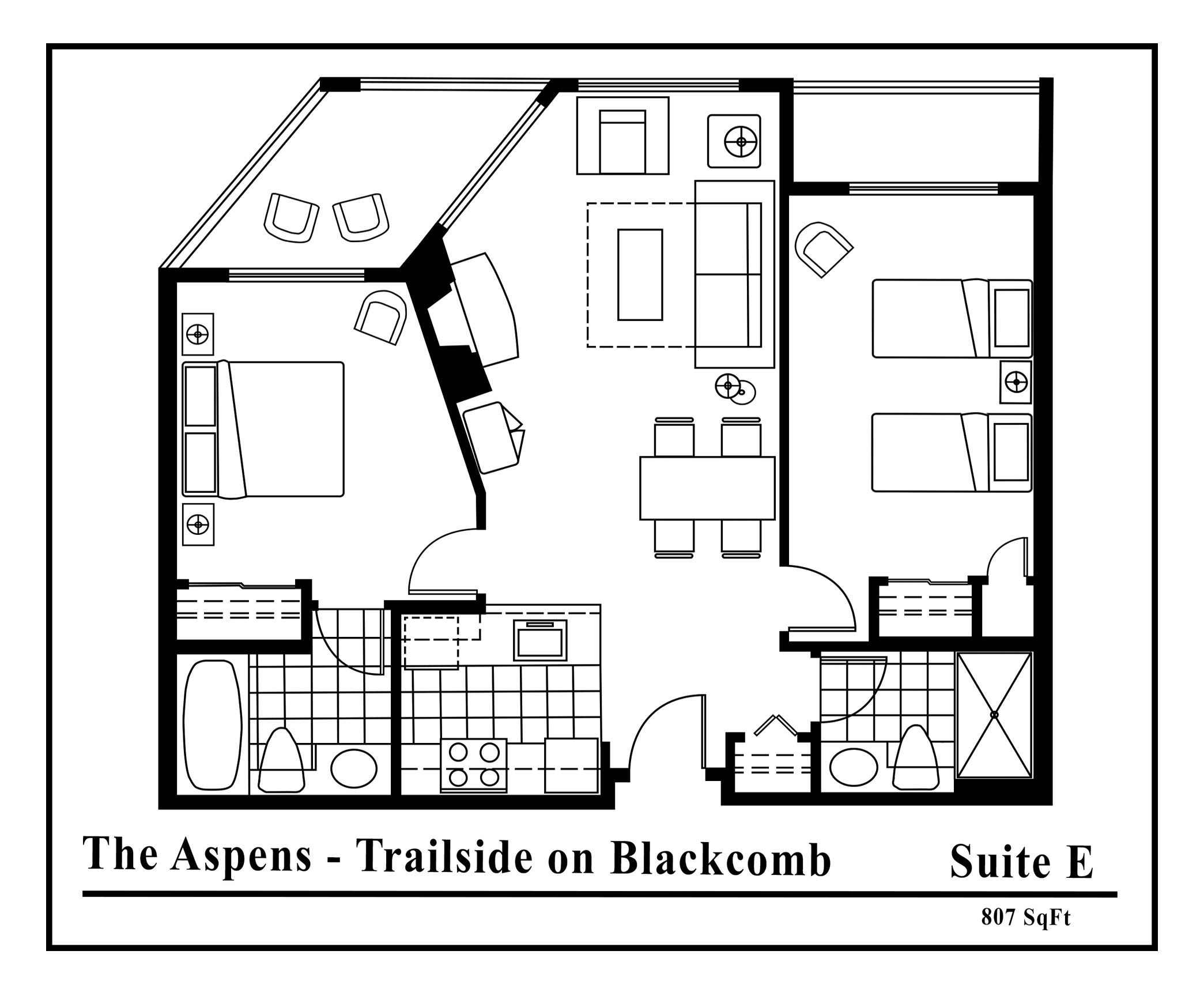 Aspens-suite-type-E-2 Bedrooms