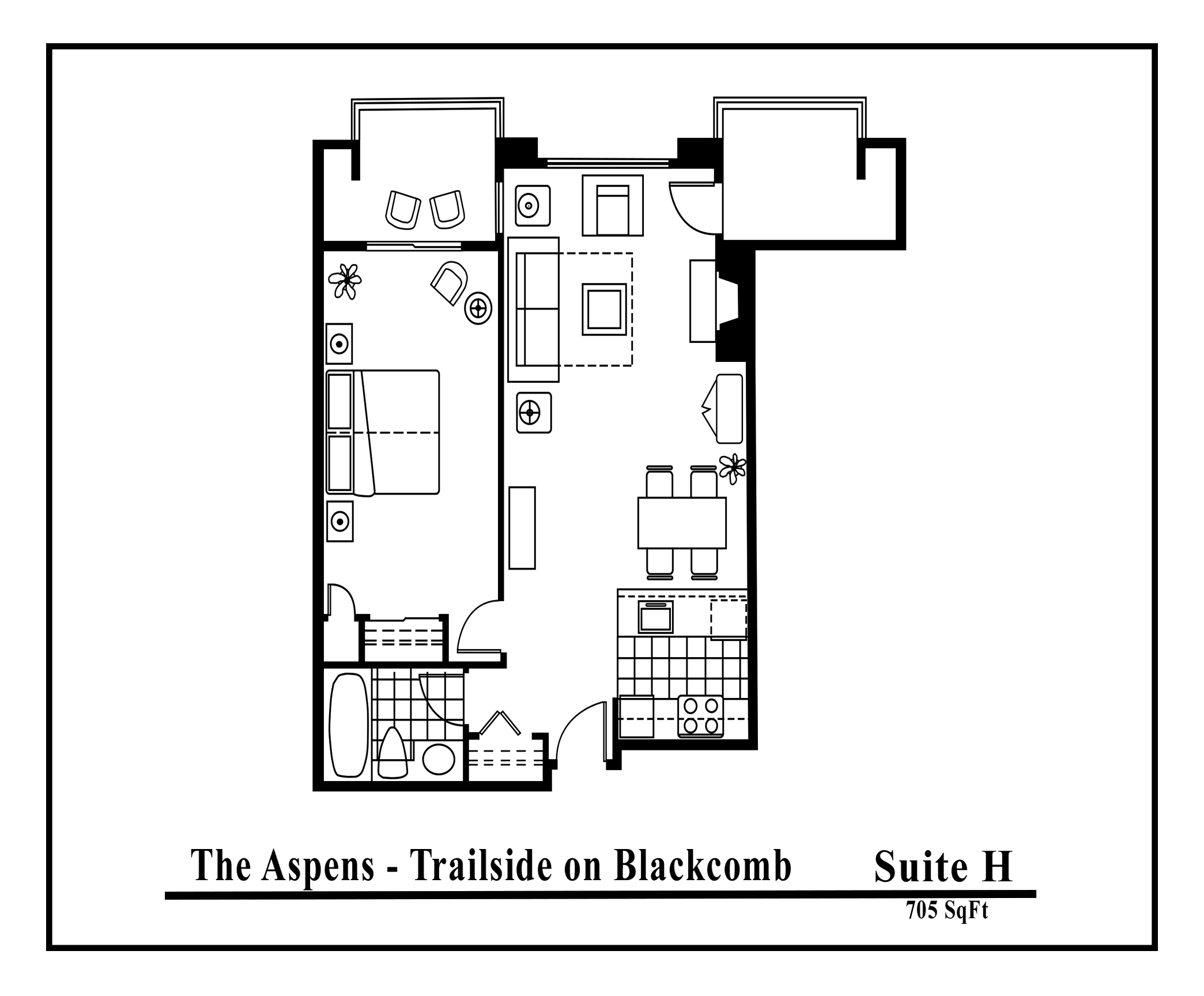 Aspens-suite-type-H 1 bedroom