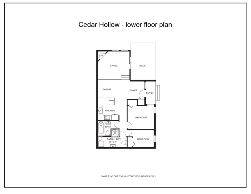 Cedar Hollow lower floor plan