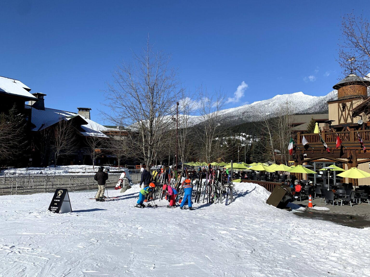 2024: First Tracks Lodge on Whistler Mountain next to Gondola