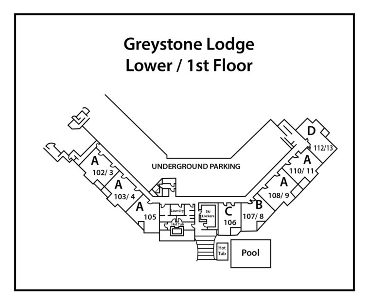 Greystone-Lodge-lower or 1st Level-building site plan (number-and-type)