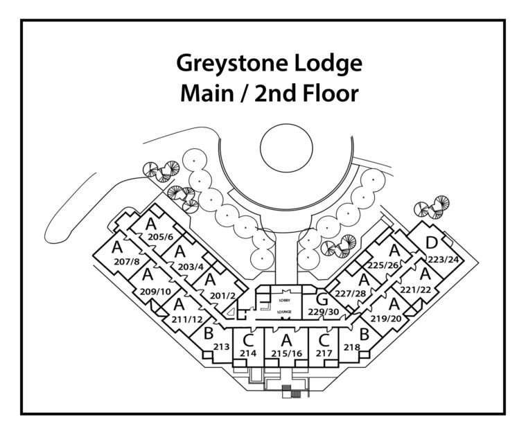 Greystone-Lodge-2nd Level-building site plan (number-and-type)