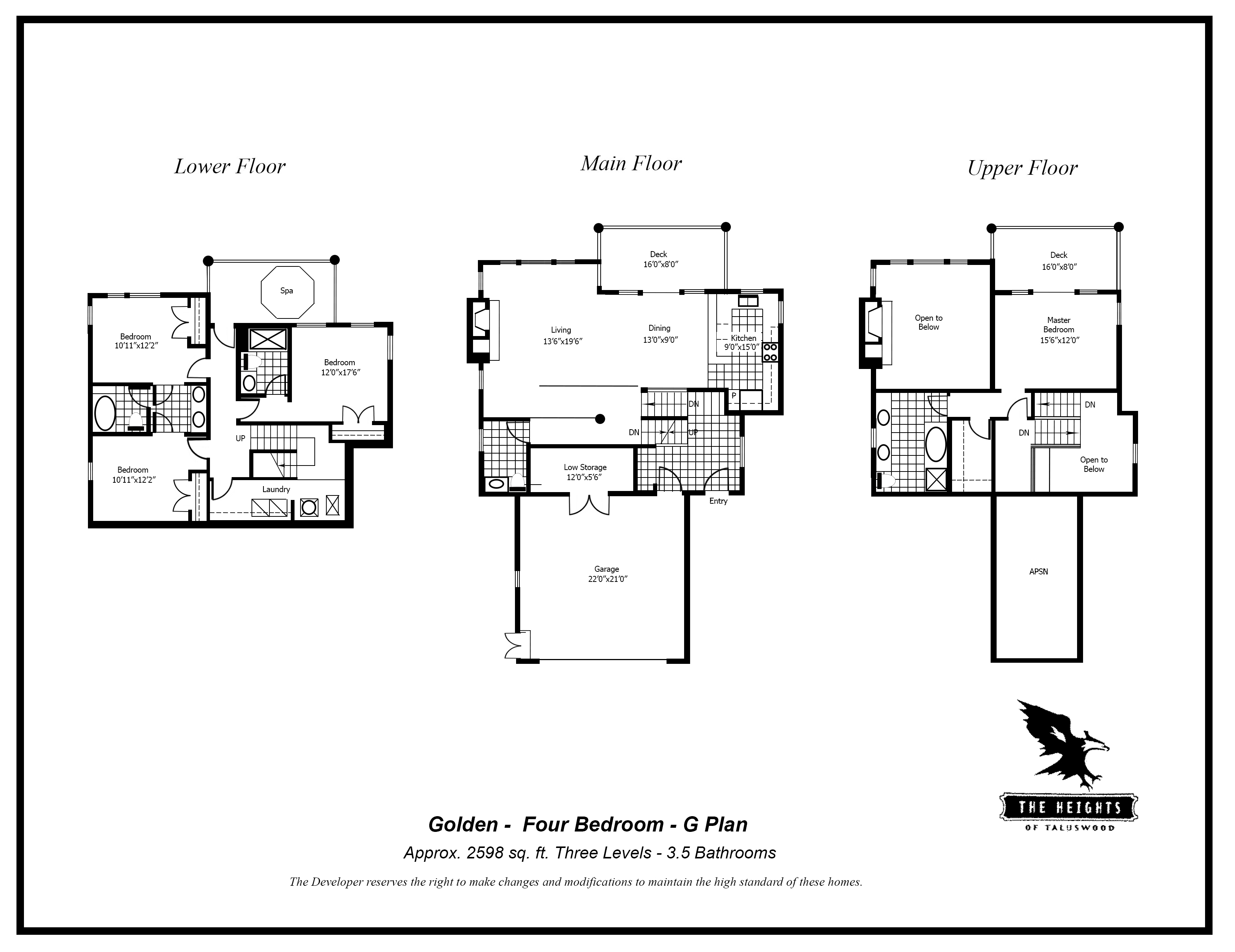 Heights-G--floor Plan 4 bedroom 