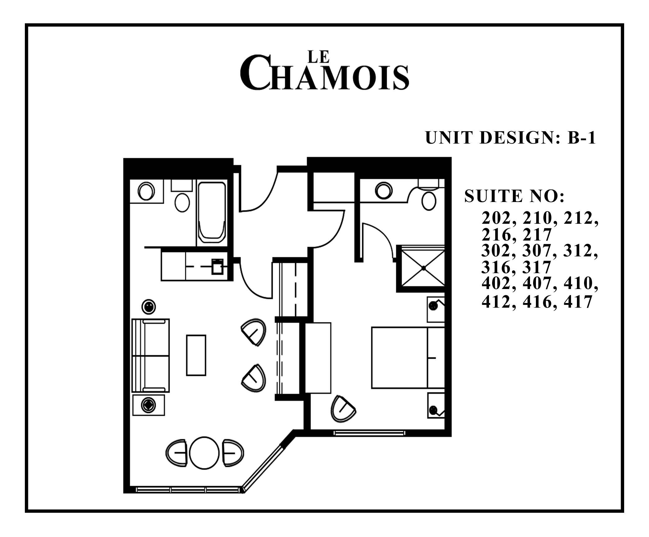 Le-Chamois-Suite B1 floor plan