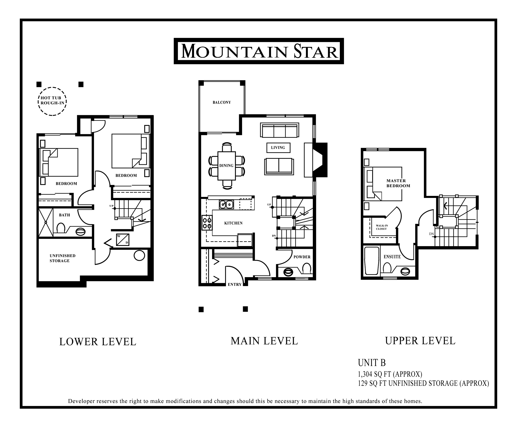 Mountain Star Floor plan Unit B