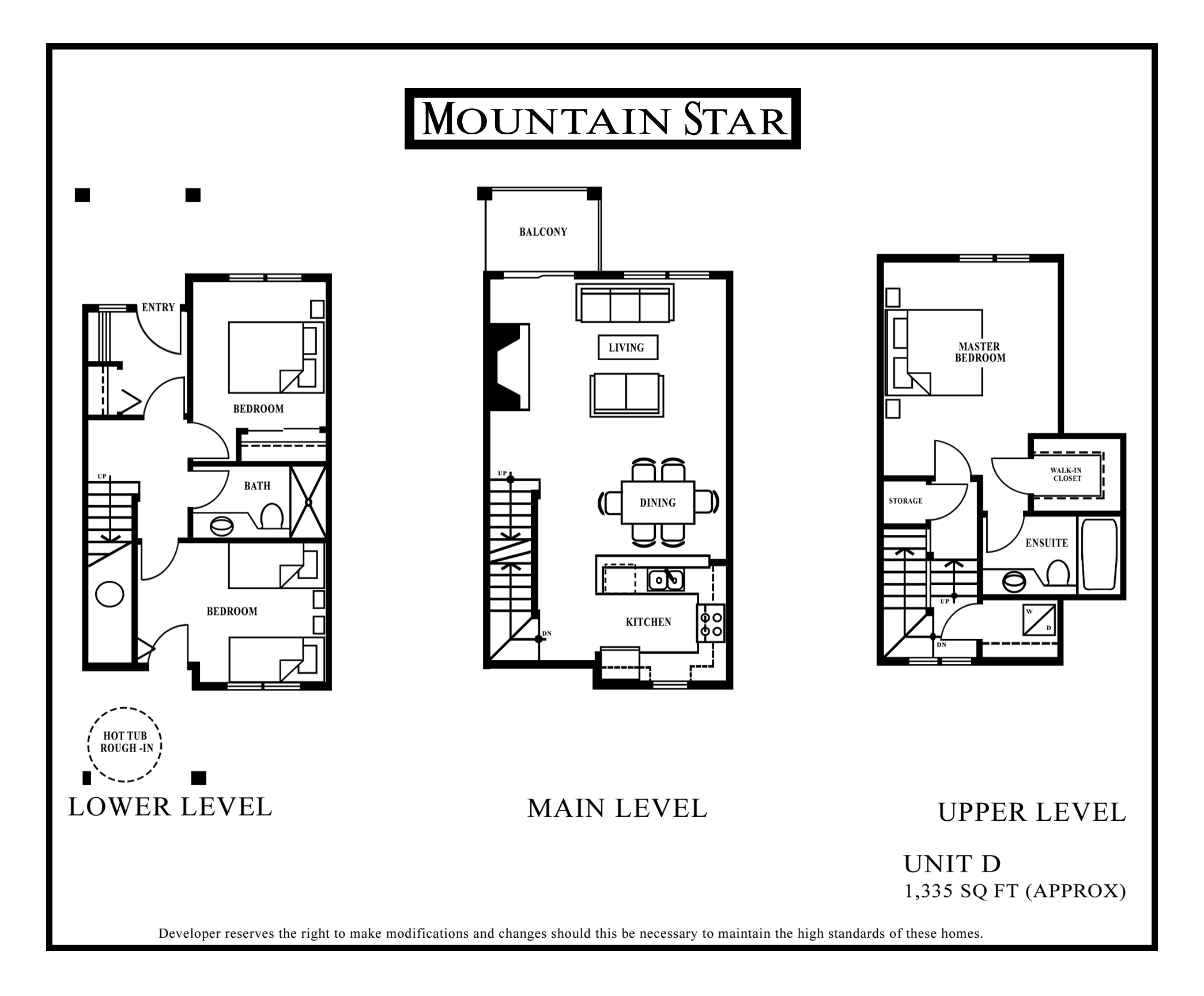 Mountain Star Floor plan Unit D