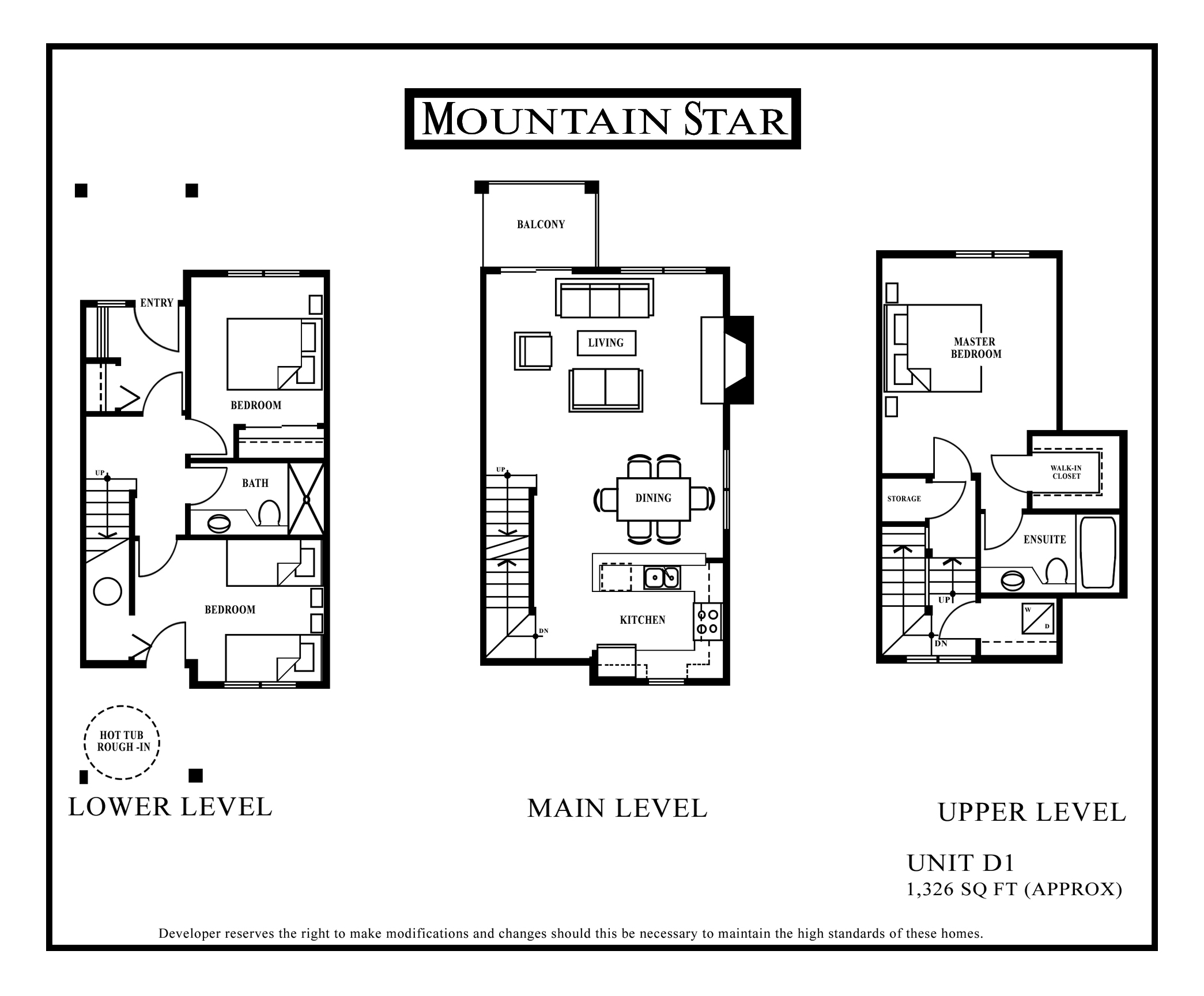 Mountain Star Floor plan Unit D1