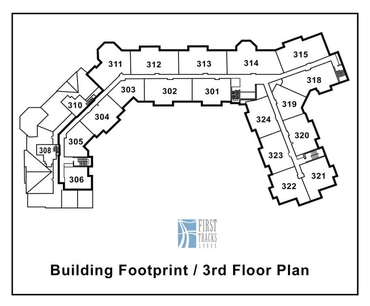 First Tracks Lodge building site plan floor 3