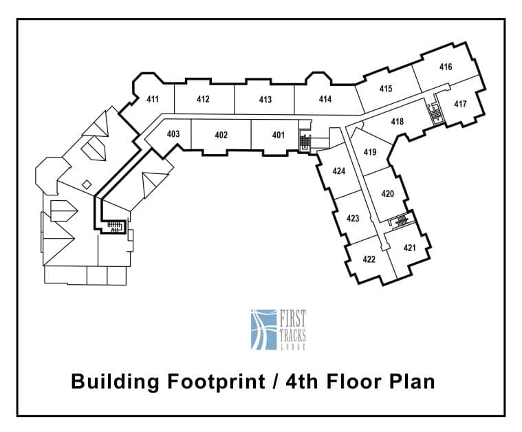 First Tracks Lodge building site plan floor 4