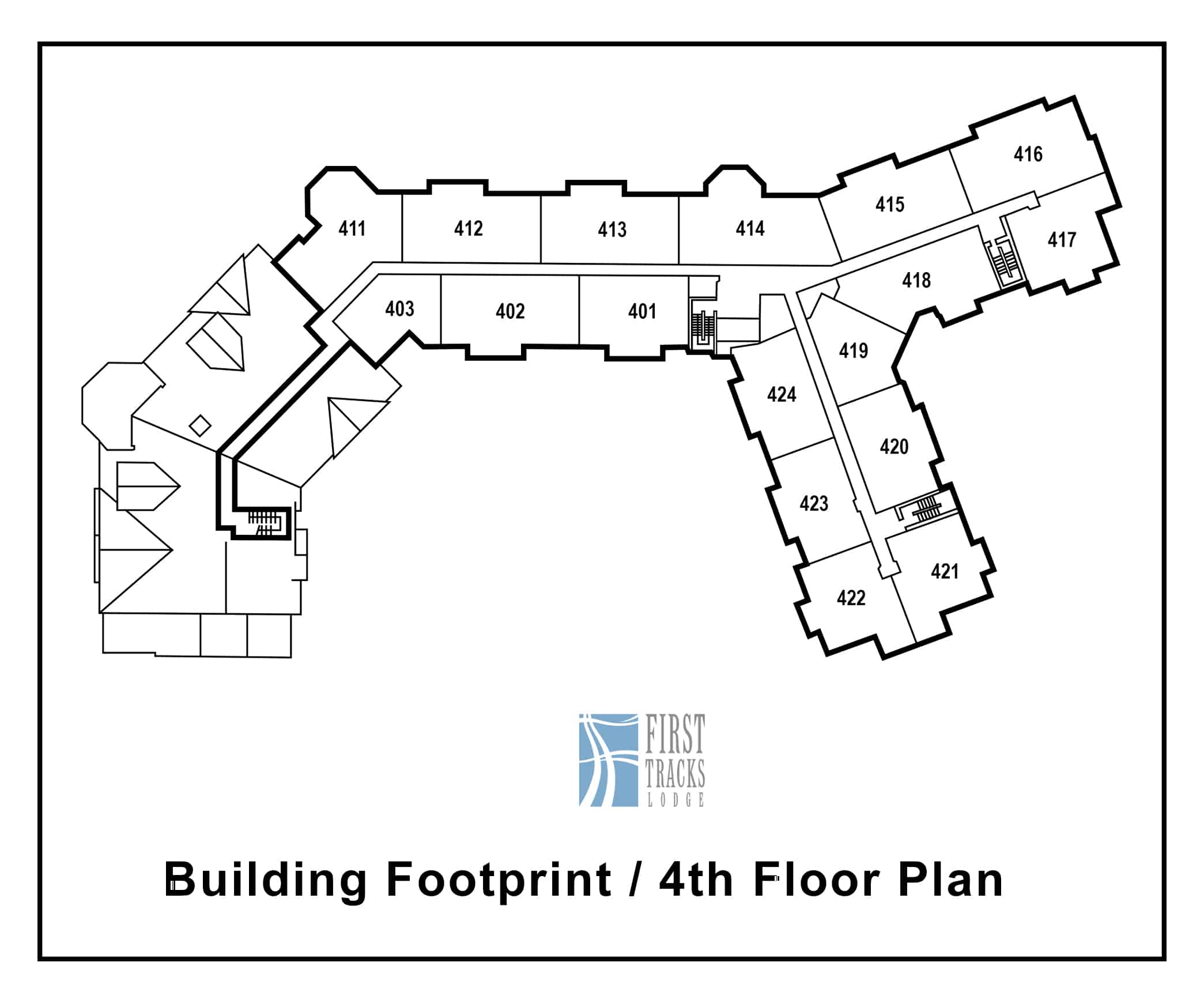 First Tracks Lodge building site plan floor 4