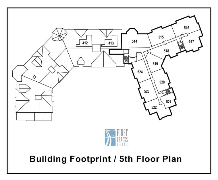 First Tracks Lodge building site plan floor 5