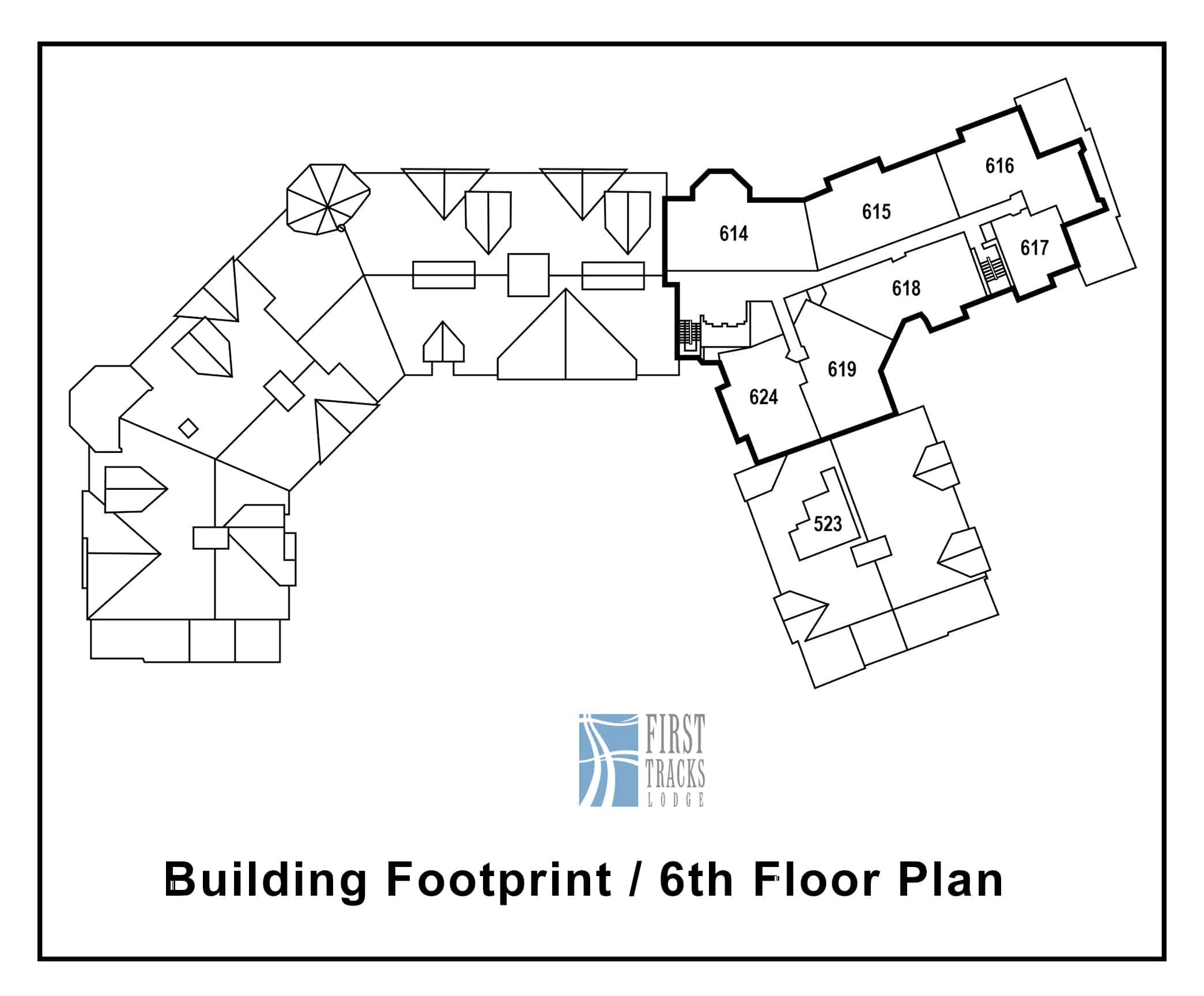 First Tracks Lodge building site plan floor 6