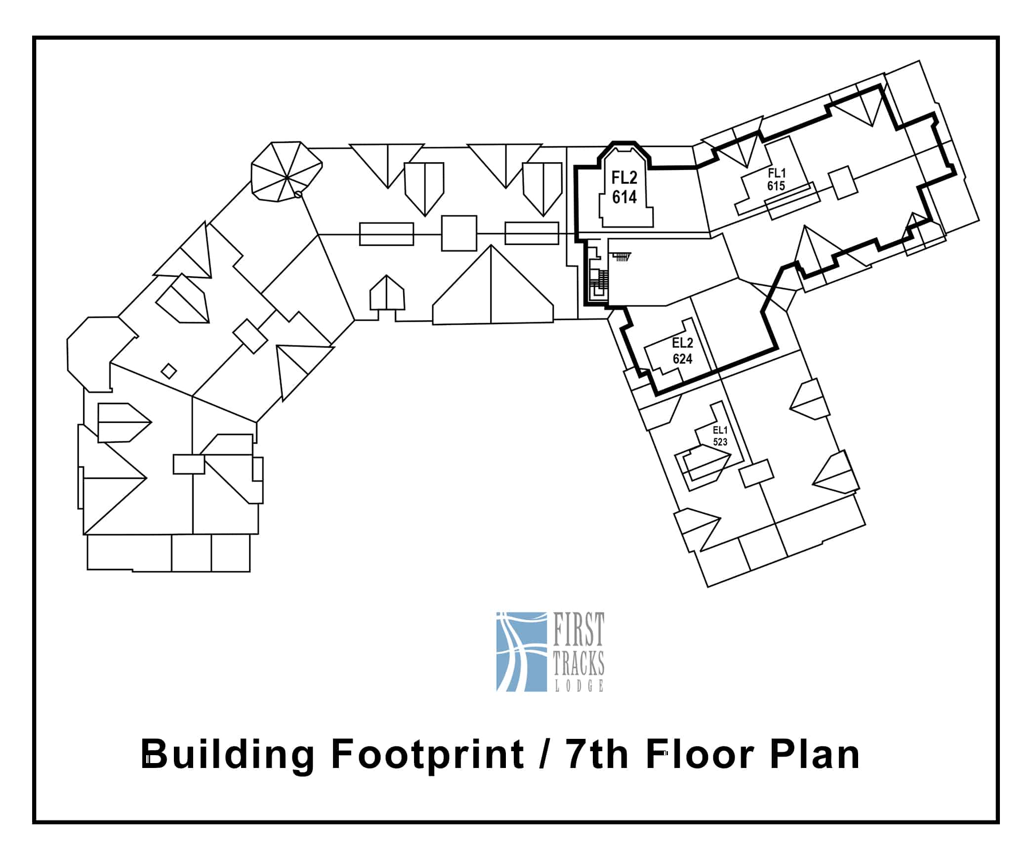 First Tracks Lodge 7th-floor-showing-unit-numbers-and-unit-types-First-Tracks-Lodge-Building---